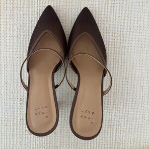 A New Day Sonia Mesh Mule Heels